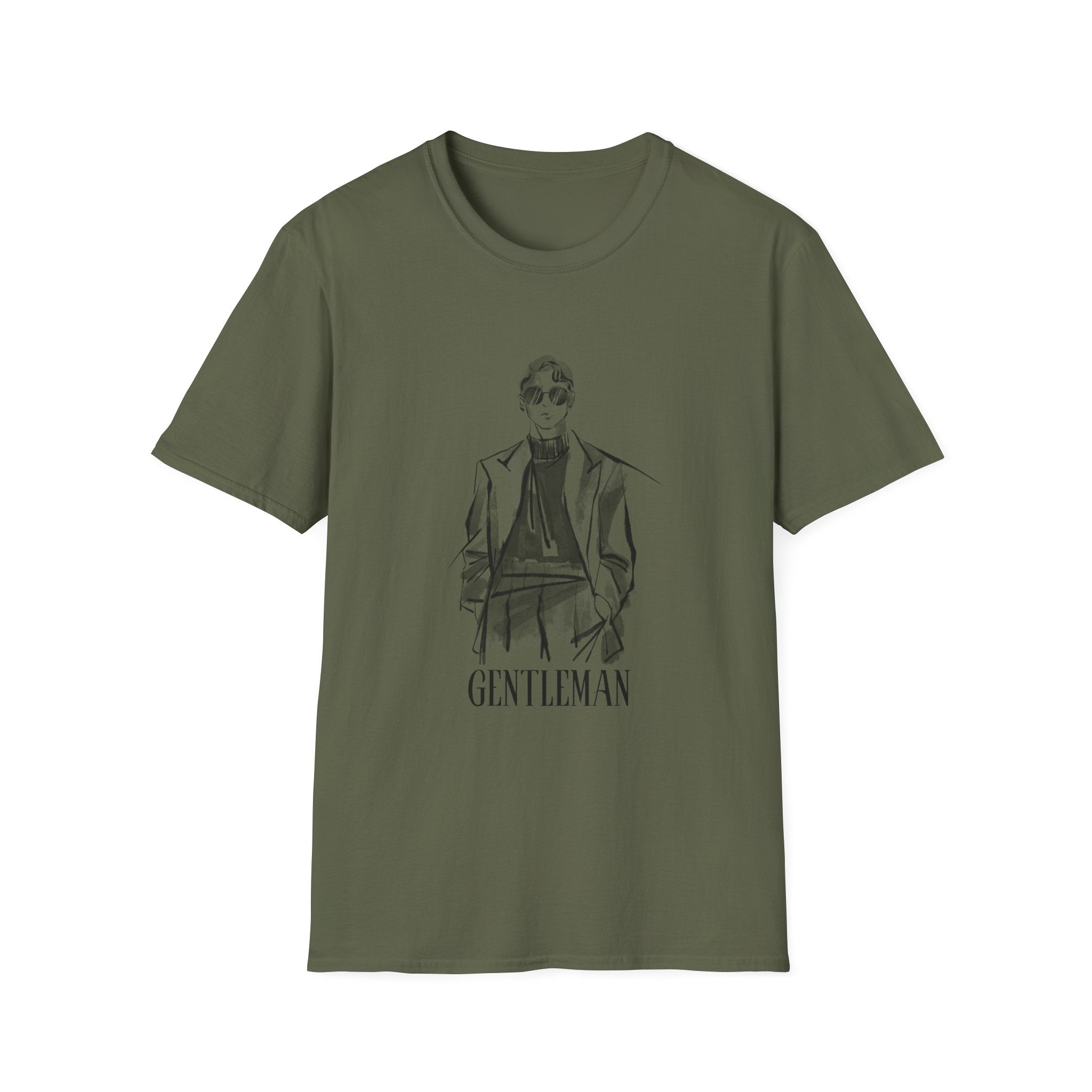 Gentleman Sketch Tee — Vintage Fashion Illustration T-Shirt