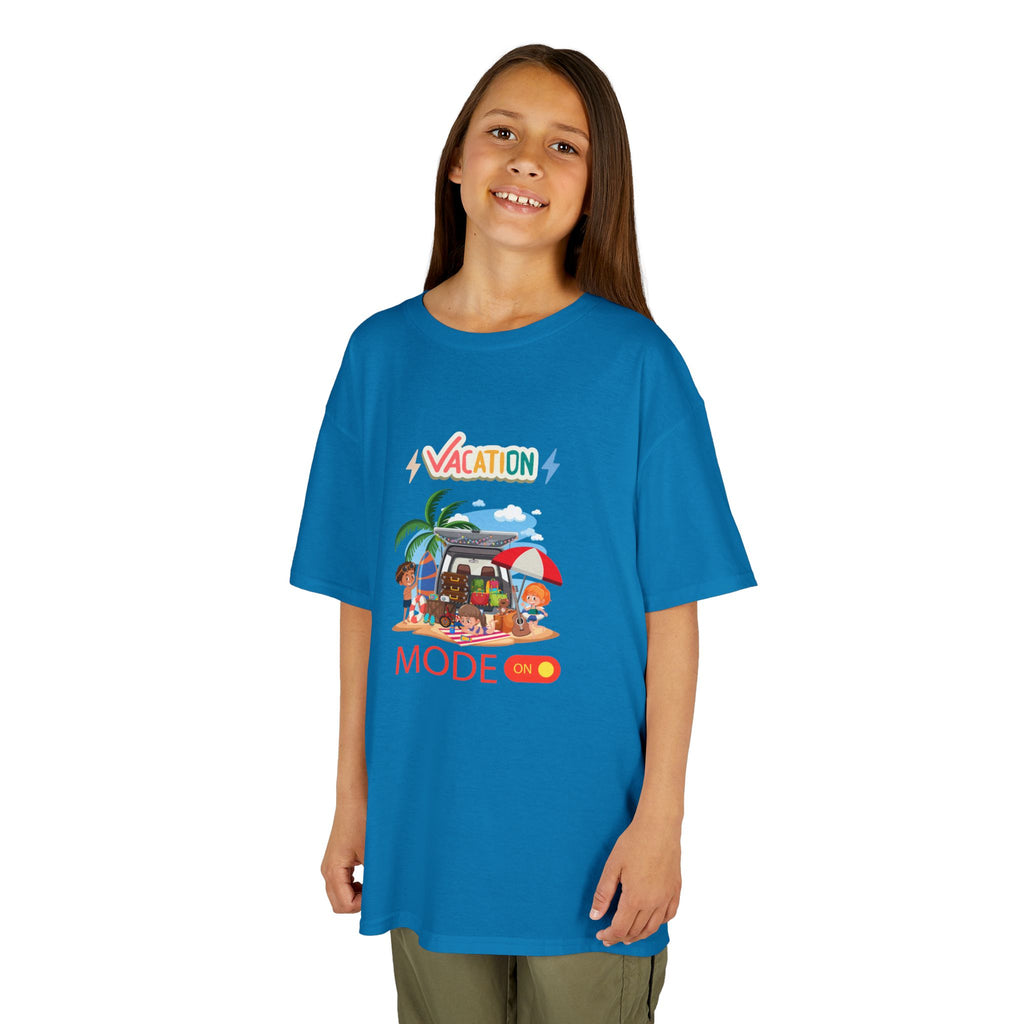 Kids Tee — "Vacation Mode" Beach Graphic Shirt