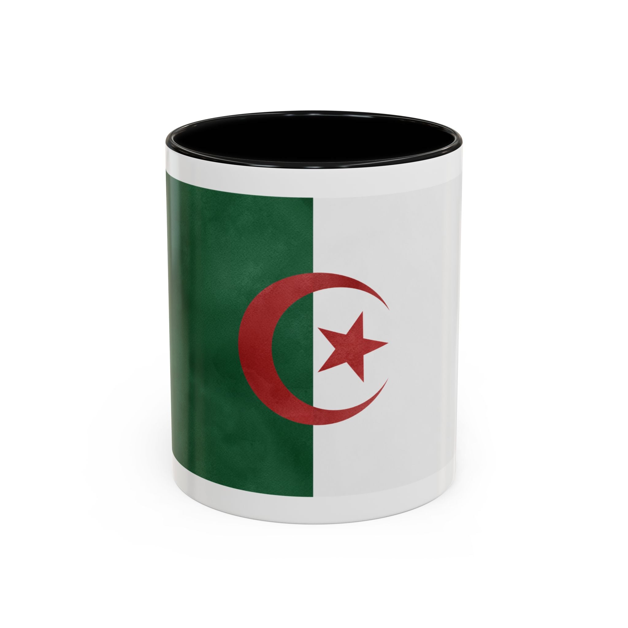 Algeria Flag Accent Coffee Mug (11/15oz) — Crescent & Star National Pride Tea Cup