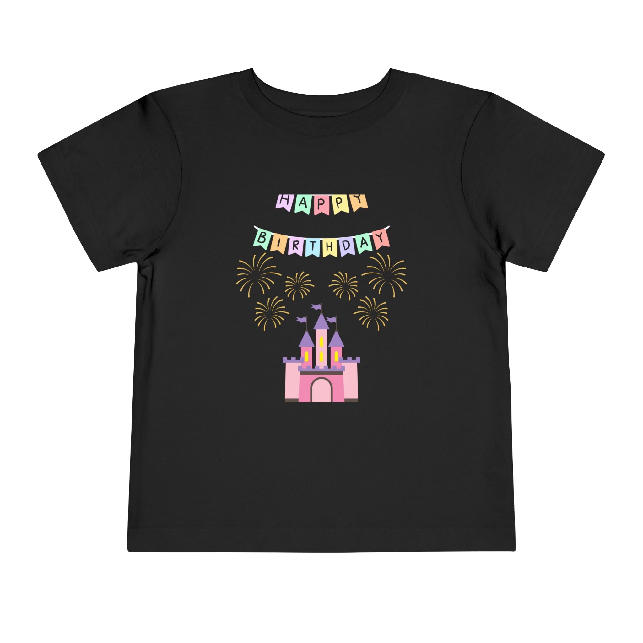 Toddler Birthday Castle Tee — "Happy Birthday" Princess Shirt