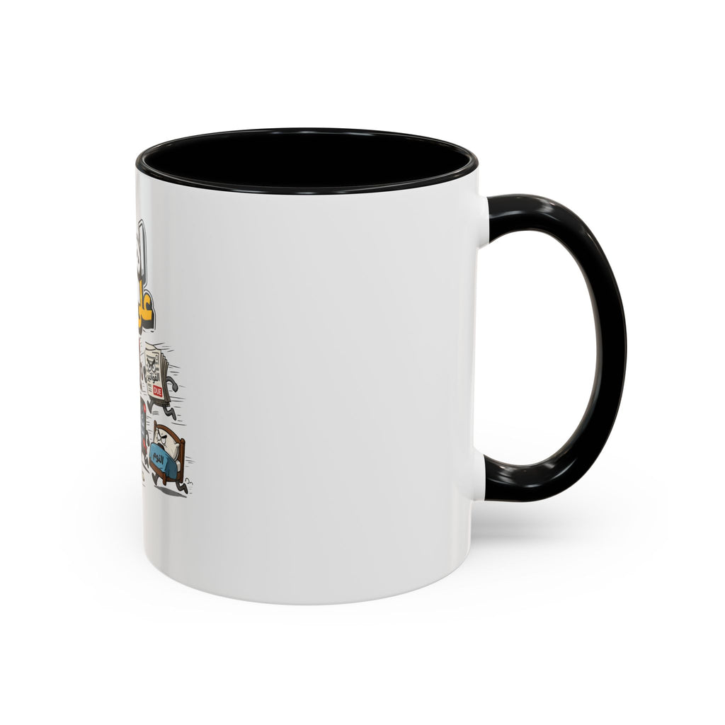 Arabic Funny Escape From Bills Coffee Mug — ‘اهرب على فين؟!’ Accent Mug