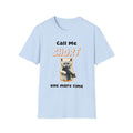 Call Me Short Cat unisex T-Shirt — Funny Retro Kitten Tee ("Call Me Short One More Time")