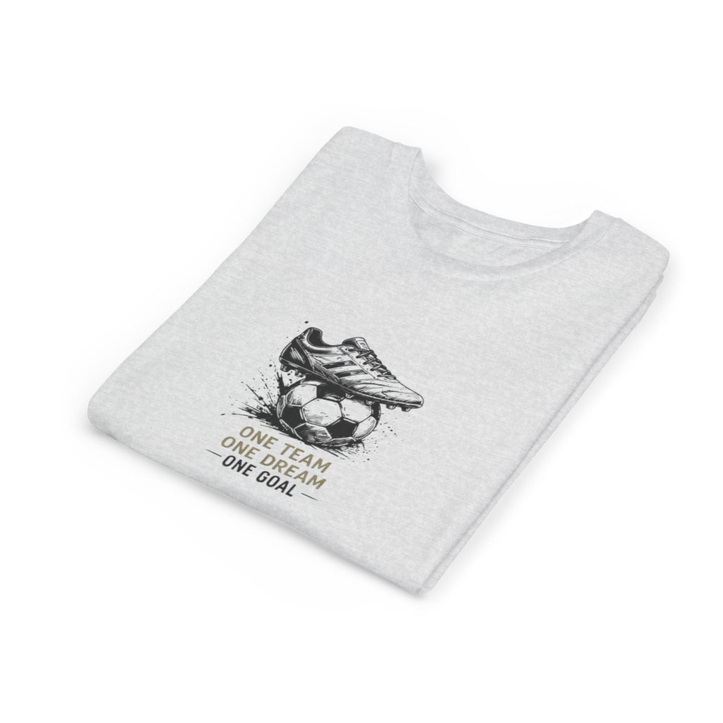 Youth Soccer Tee – “One Team One Dream One Goal” Short Sleeve