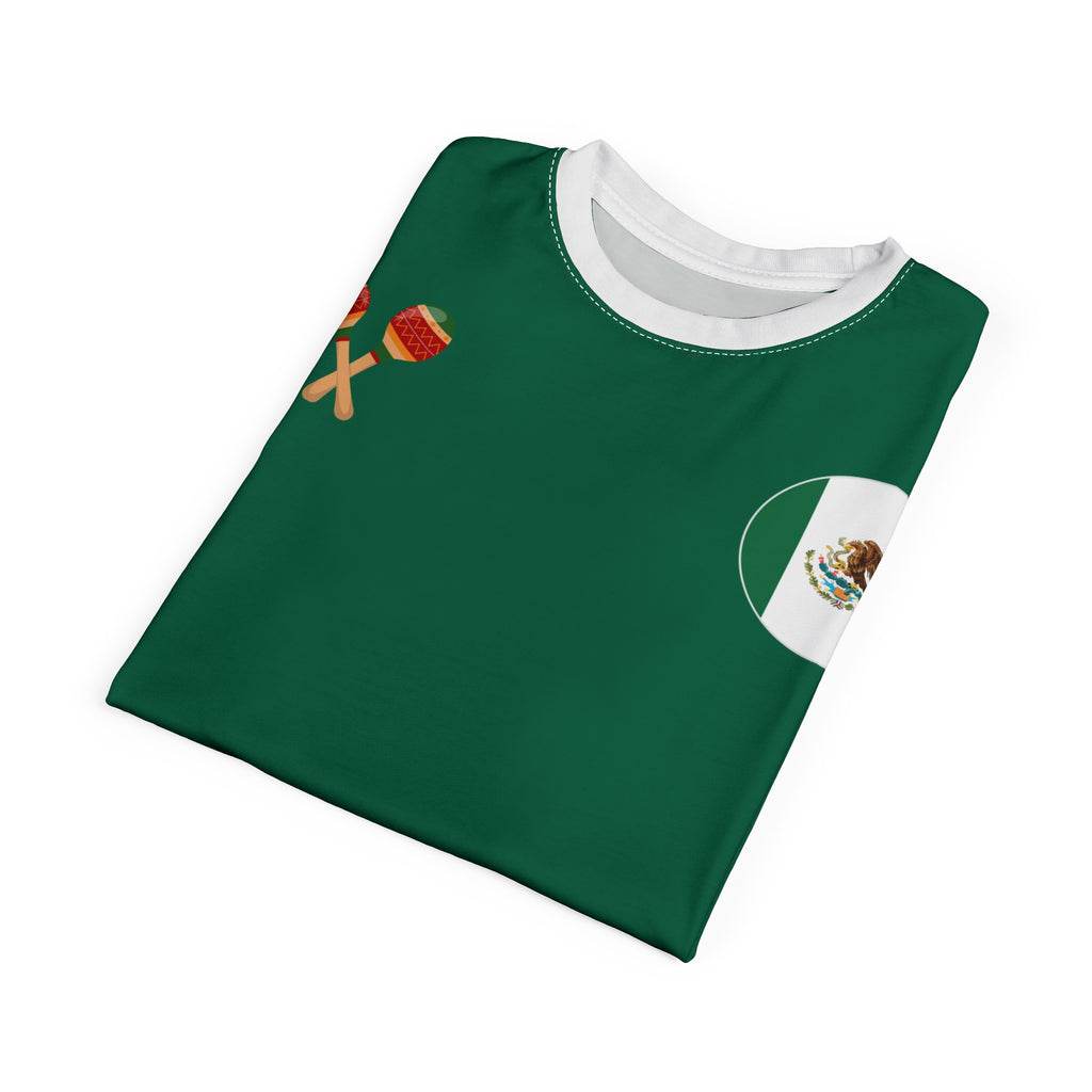 Mexico Pride Tee — Green Mexican Flag Soccer Jersey Shirt