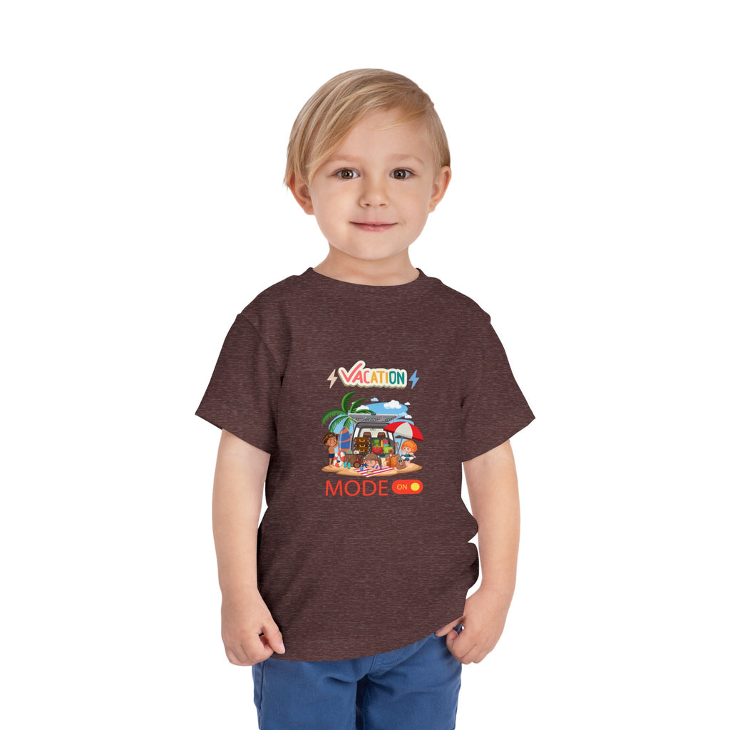 Toddler Tee – "Vacation Mode" Beach Graphic Kids Shirt