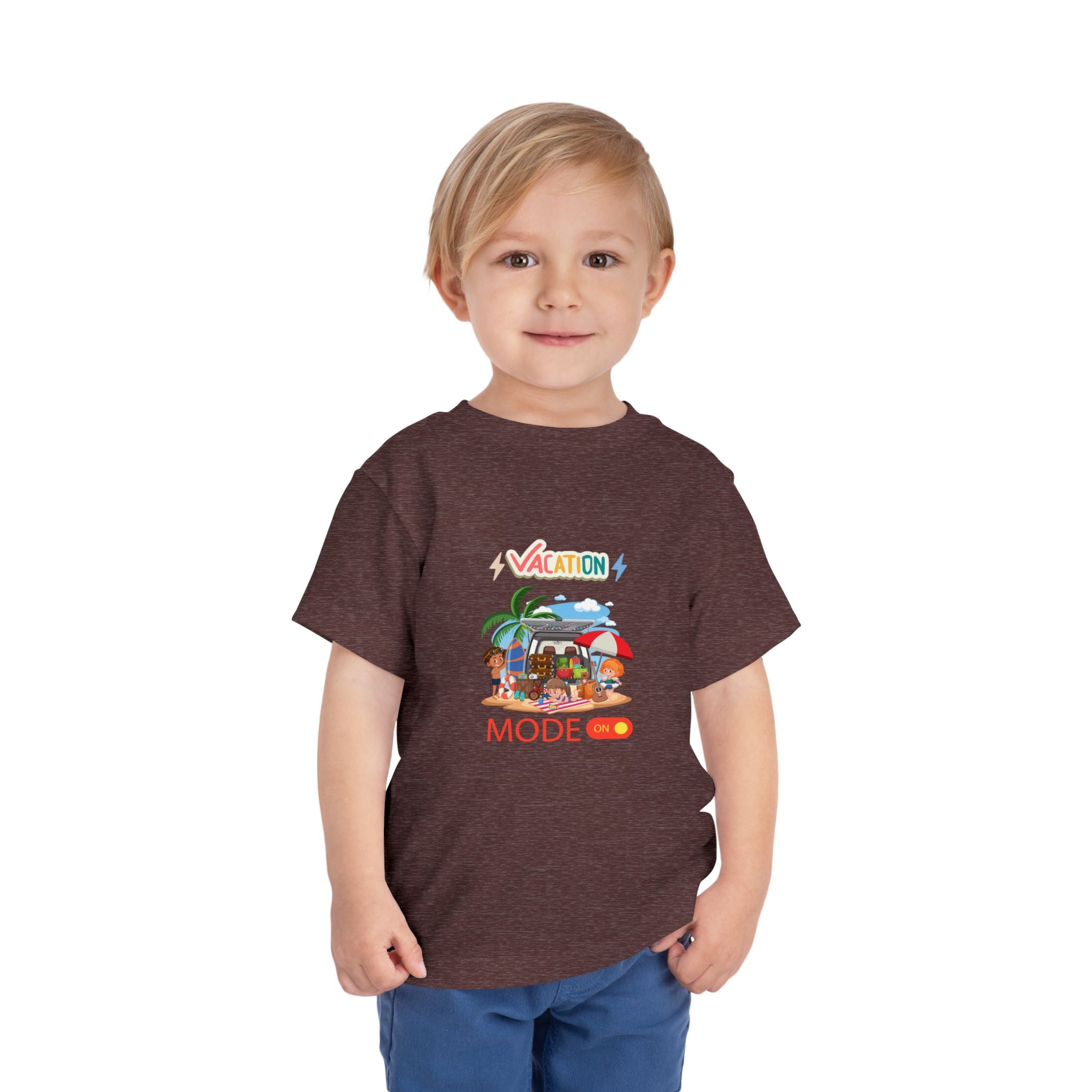 Toddler Tee – "Vacation Mode" Beach Graphic Kids Shirt