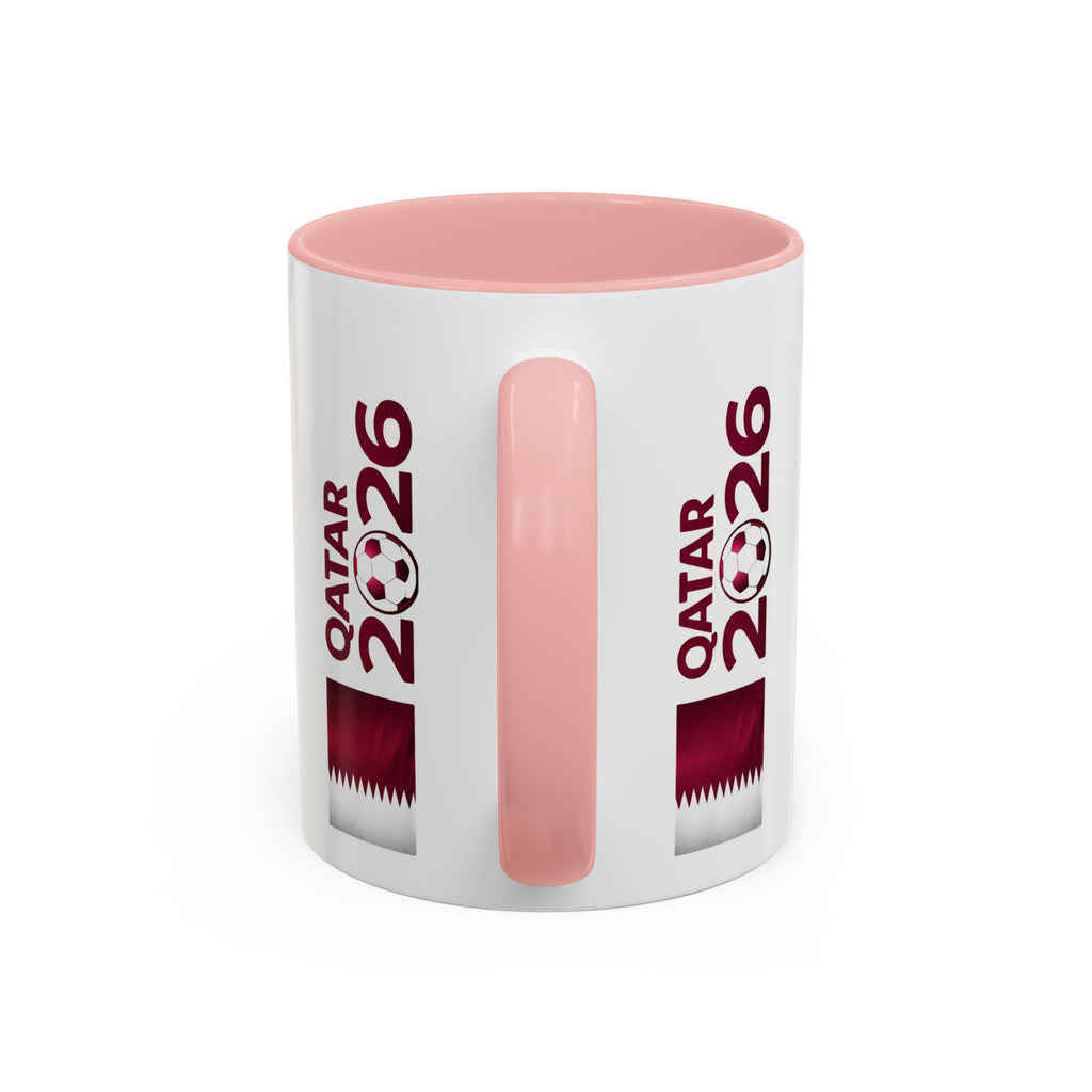 Qatar 2026 Football Passion Accent Coffee Mug (11/15oz)