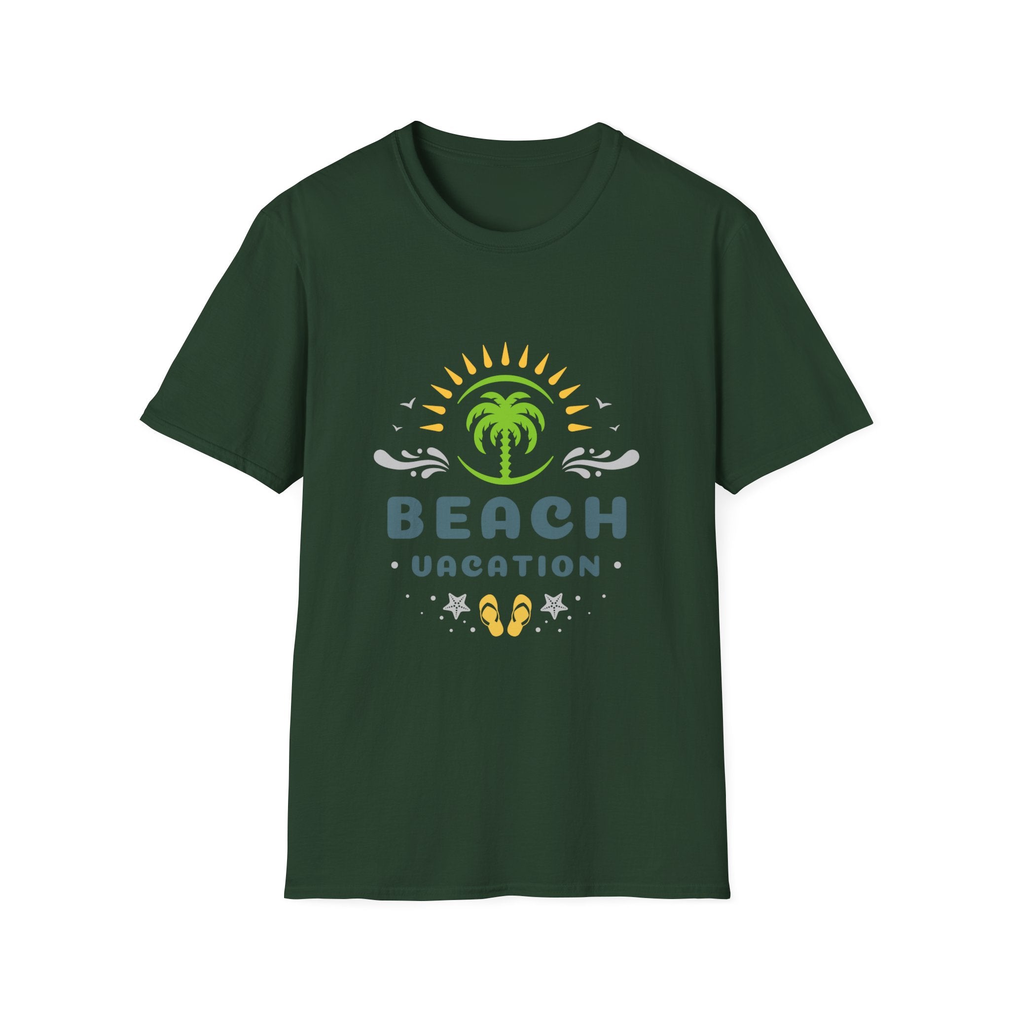 Beach Vacation T-Shirt — Palm Tree Sunset Graphic Tee