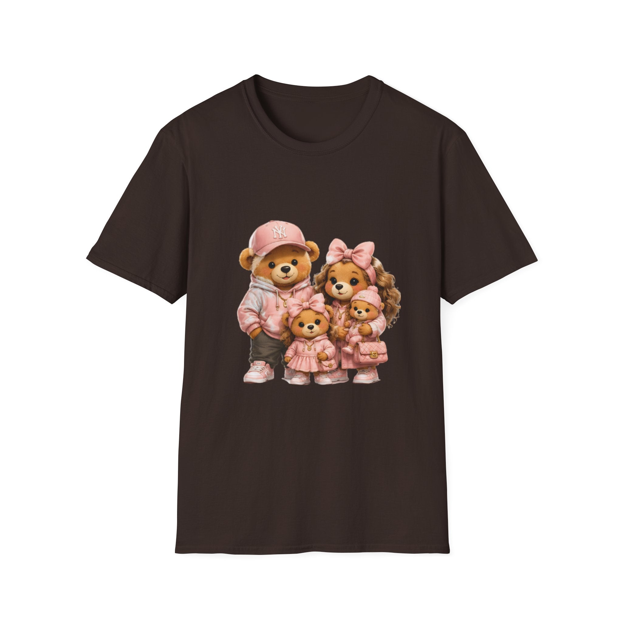 Cute Bear Family unisex T-Shirt — Matching Pink Teddy Family Graphic Tee