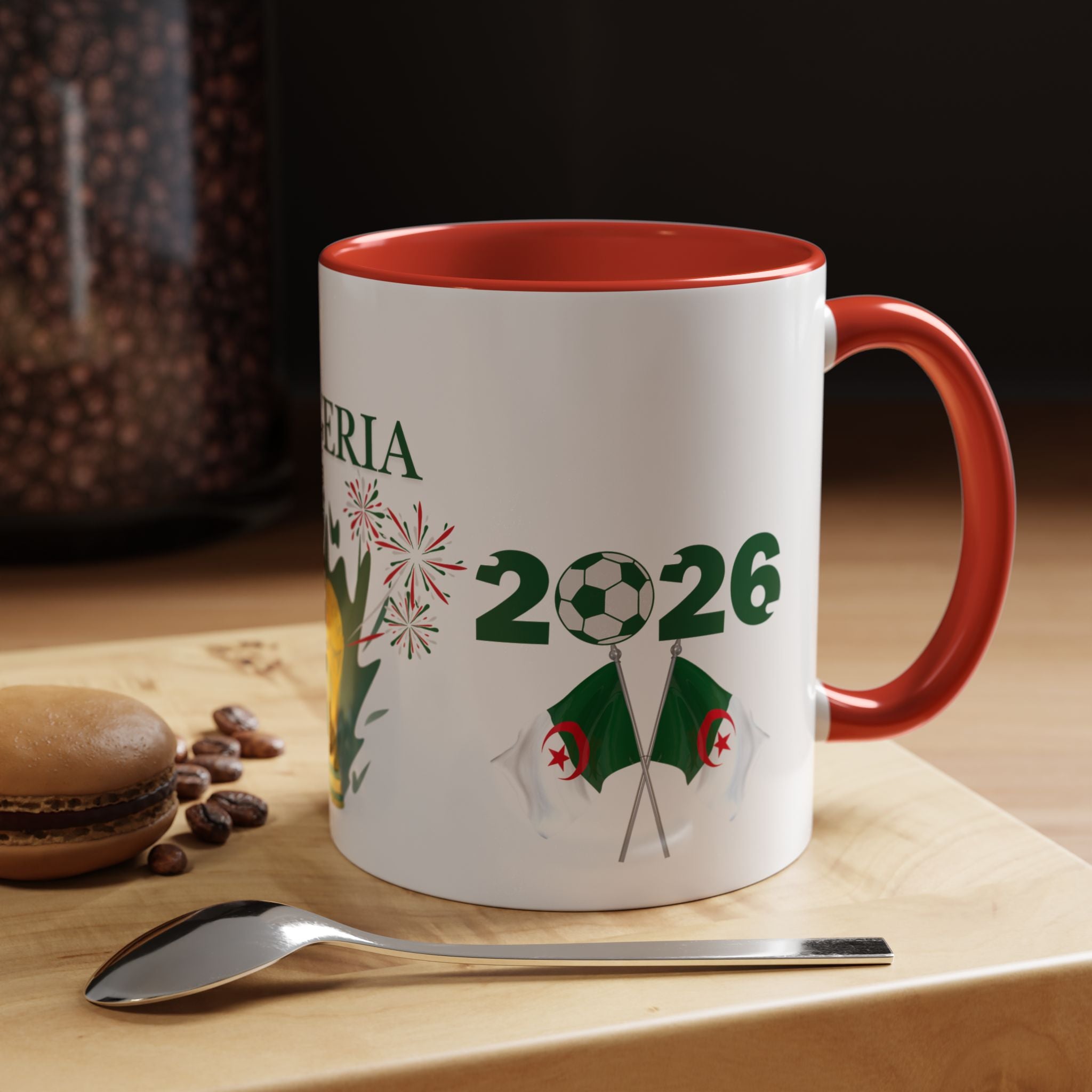 Algeria 2026 Cup Coffee Mug - Soccer Fan Accent Mug