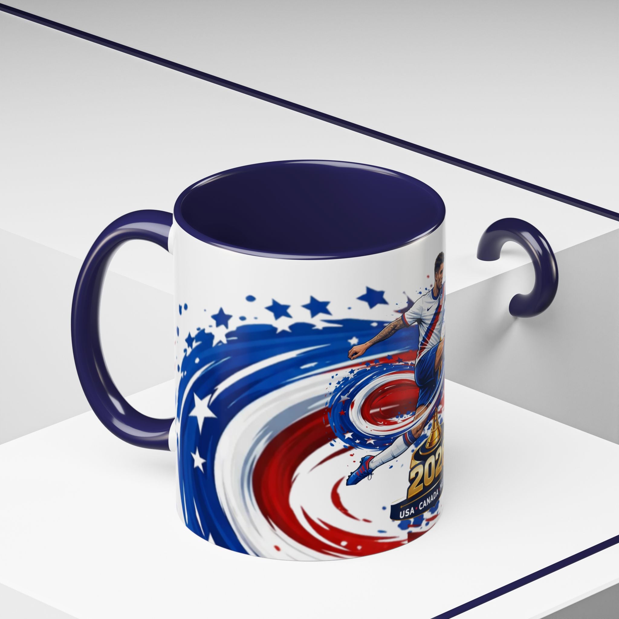 2026 CONCACAF Soccer Champion Accent Mug — USA Canada Mexico  Cup Qualifier Design