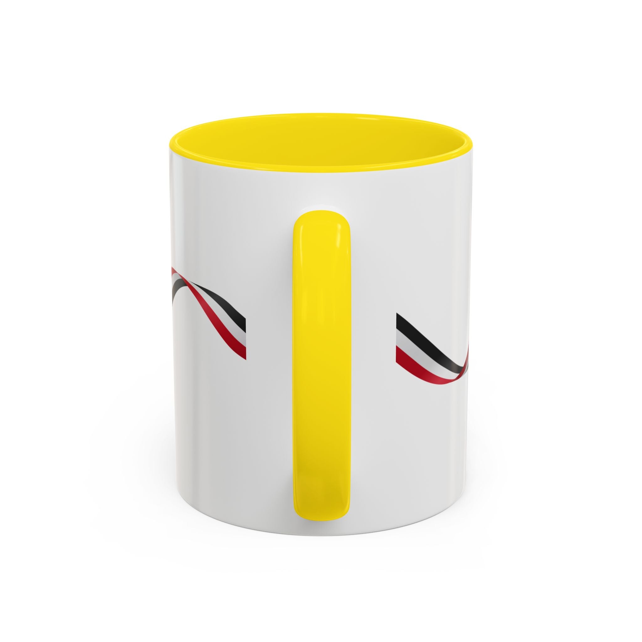 Iraq Lion Head Accent Coffee Mug with Arabic Script and Flag Ribbon – Patriotic Iraq Gift (11/15oz)