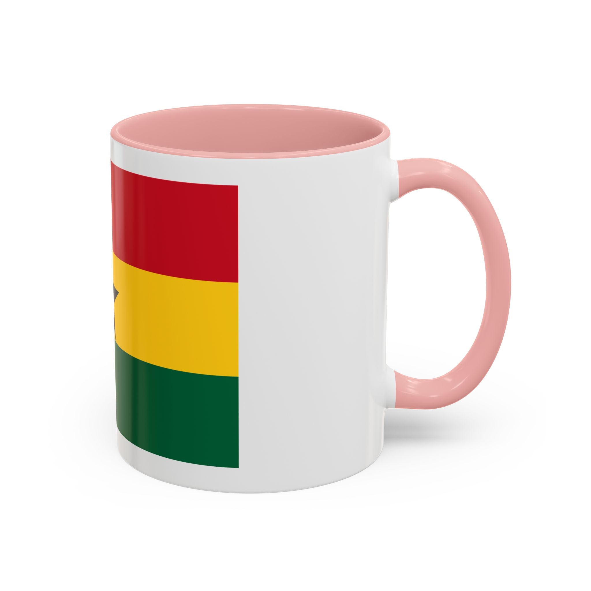 Ghana Flag Accent Coffee Mug – Black Star Red Yellow Green 11/15oz