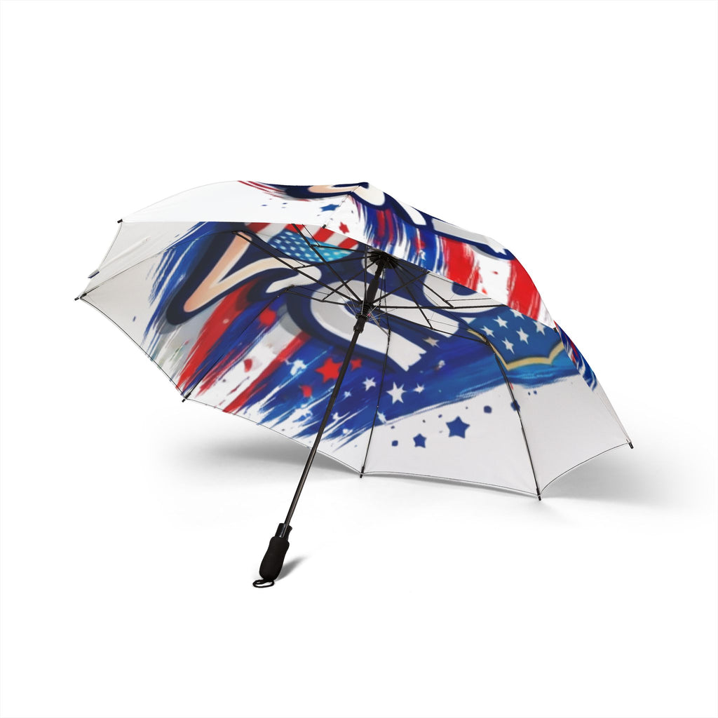 Patriotic USA Foldable Umbrella - 4th of July Travel Rain Sun Shield