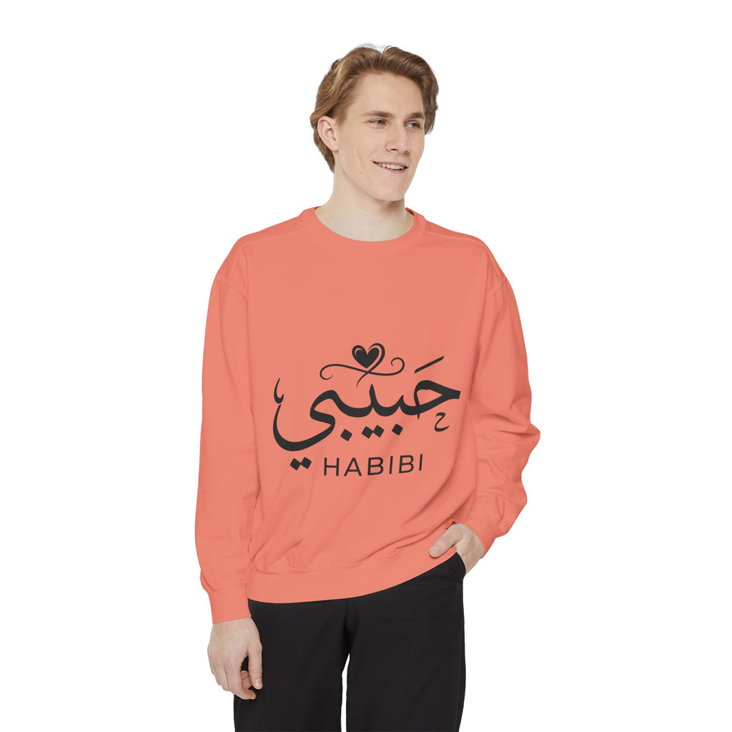 Habibi Sweatshirt — Arabic 'Habibi' Love Script Cozy Sweater