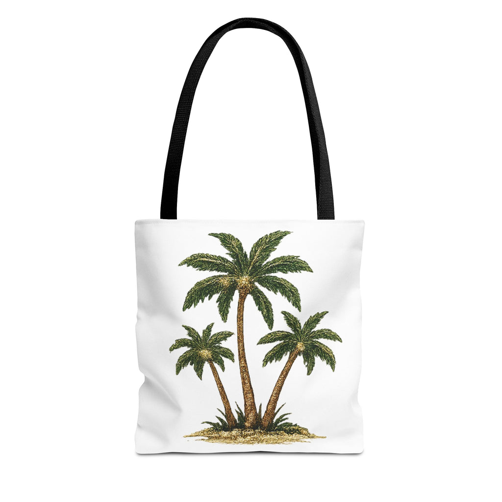 Palm Tree Tote Bag — Tropical Beach Canvas Tote for Summer, Vacation & Everyday Use