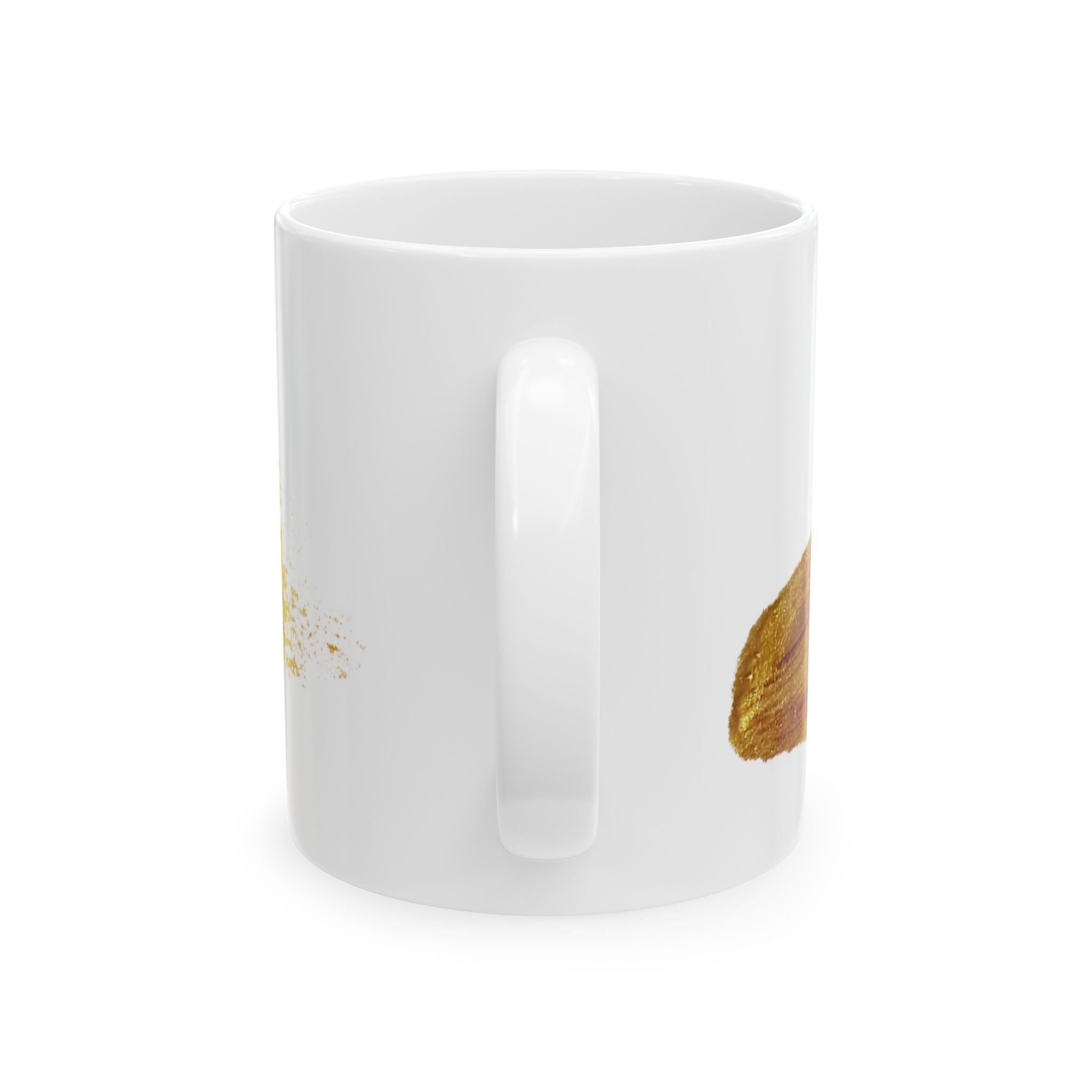 Team Bride Gold Brushstroke Mug — Bachelorette Party Ceramic Coffee Cup (11oz/15oz)