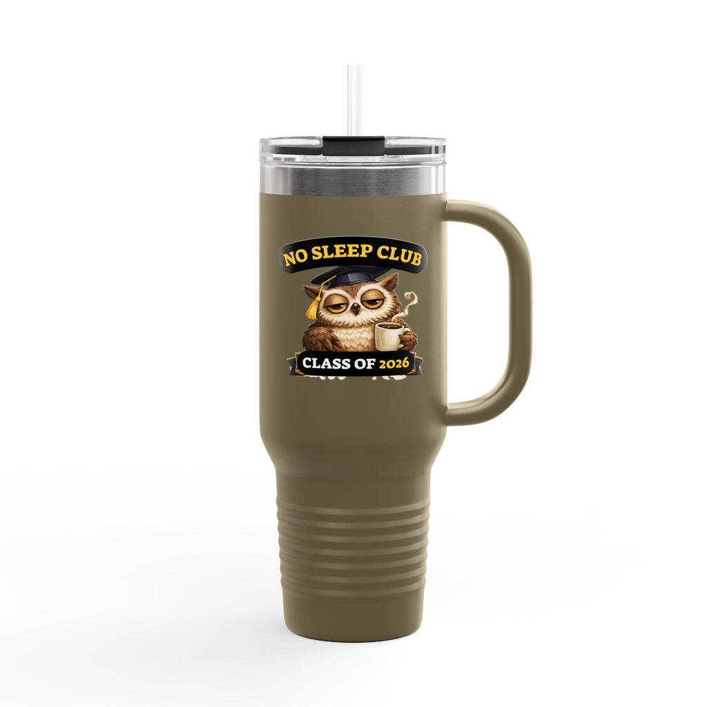 40oz Insulated Travel Mug – "No Sleep Club" Class of 2026 Graduation Tumbler