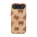 Bear Pattern Tough Phone Case — Cute Brown Bear Protective Phone Cover