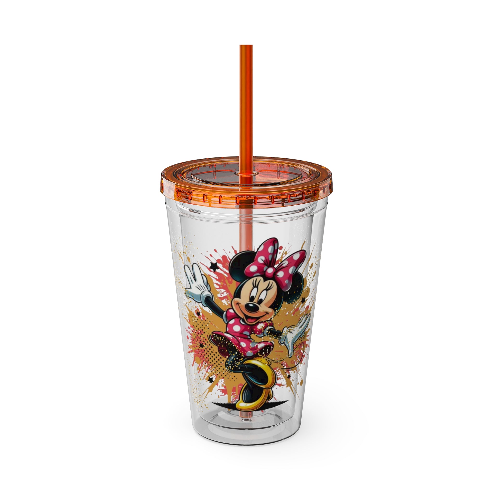 Minnie Mouse Sunsplash 16oz Tumbler with Straw