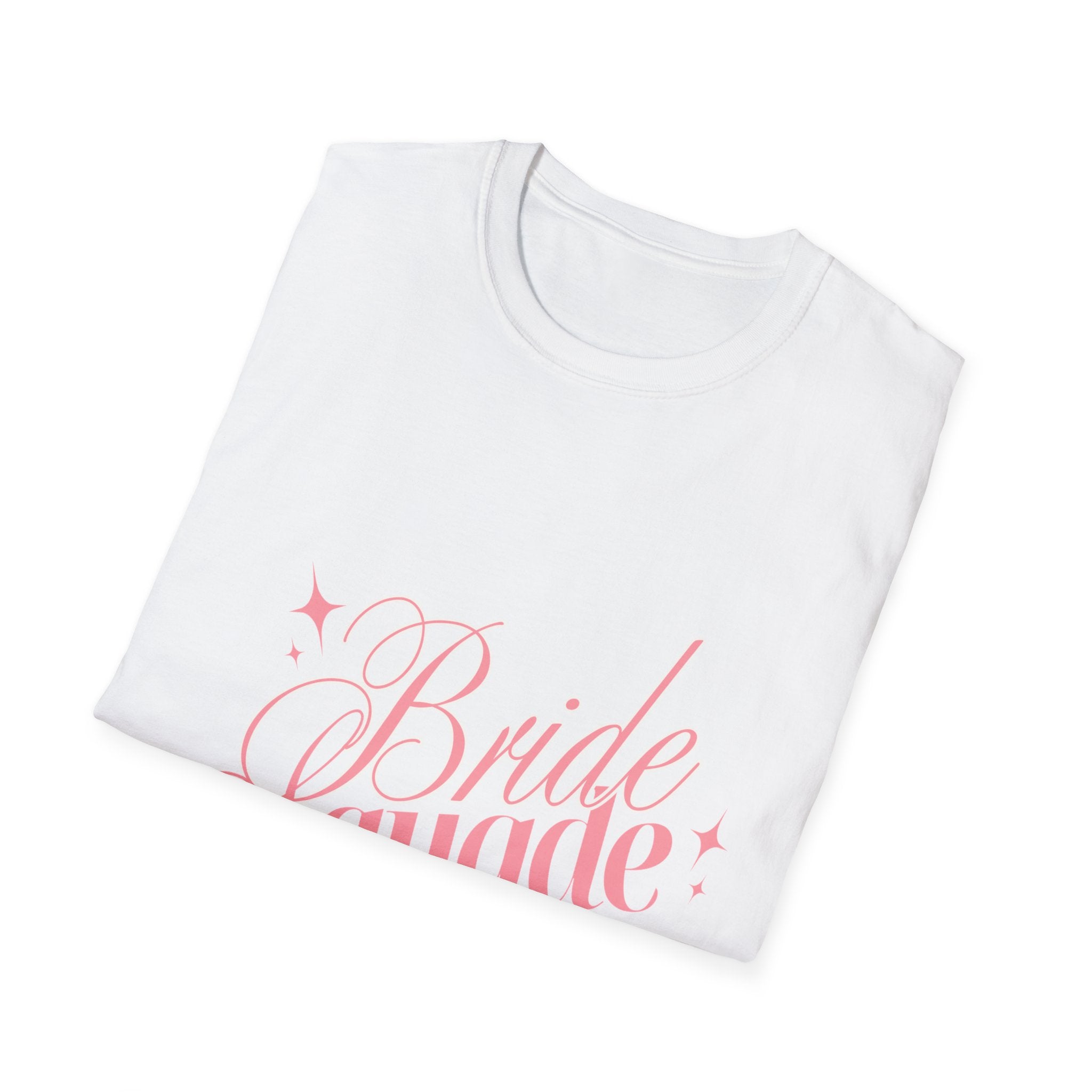 Bride Squad T-Shirt - Pink Script Bachelorette Party Tee