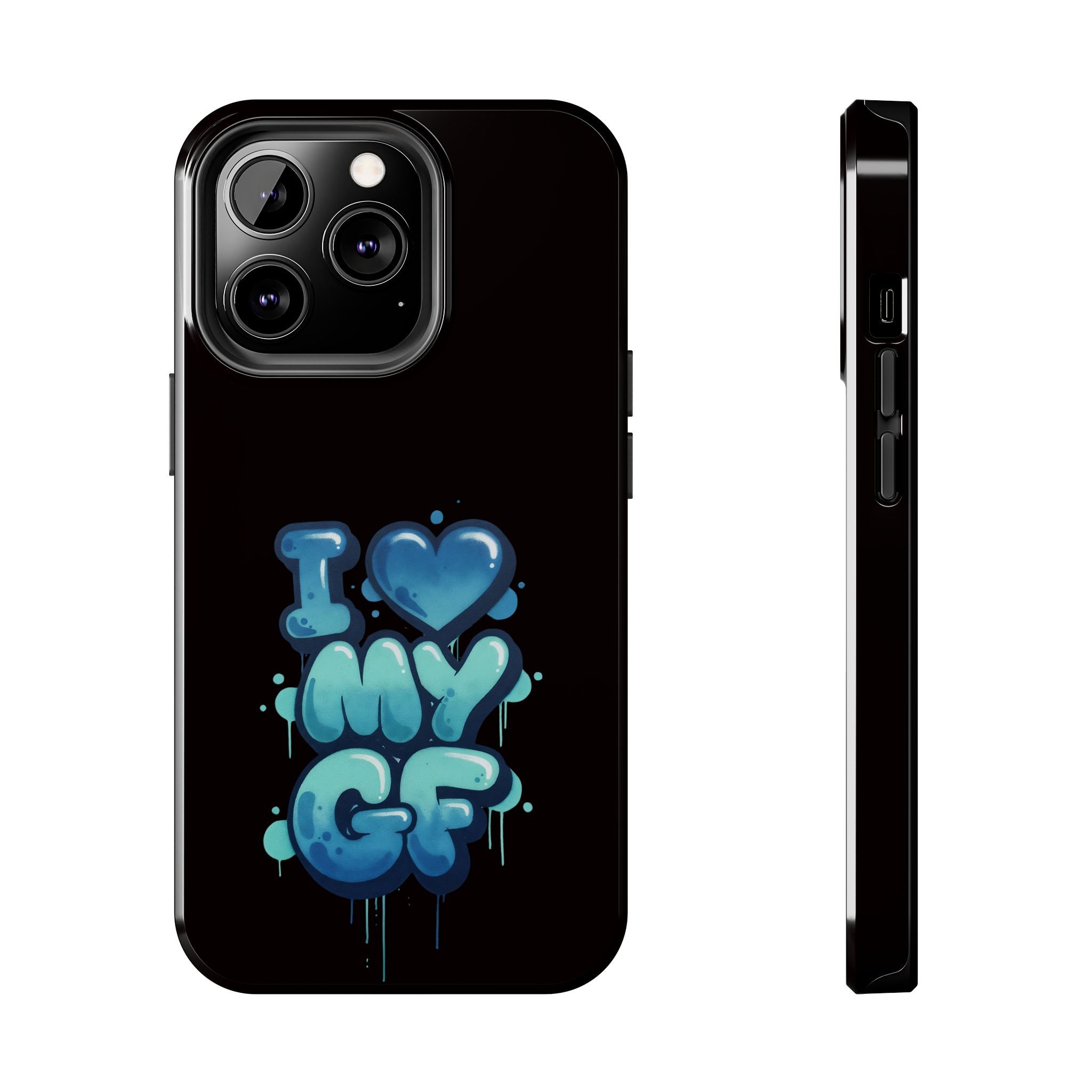 I Love My GF Phone Case — Protective Glossy "I  My GF" Design