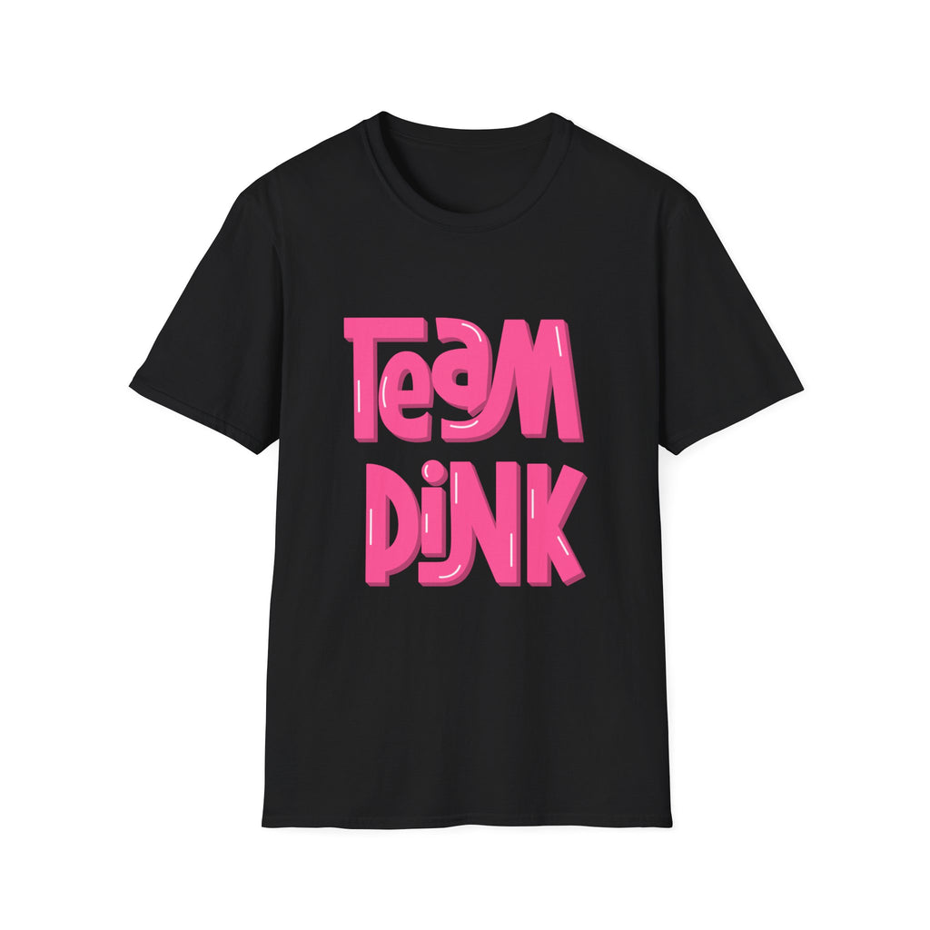 Team Pink T-Shirt — Retro Bold Graphic Tee for Breast Cancer Awareness & Girls’ Events