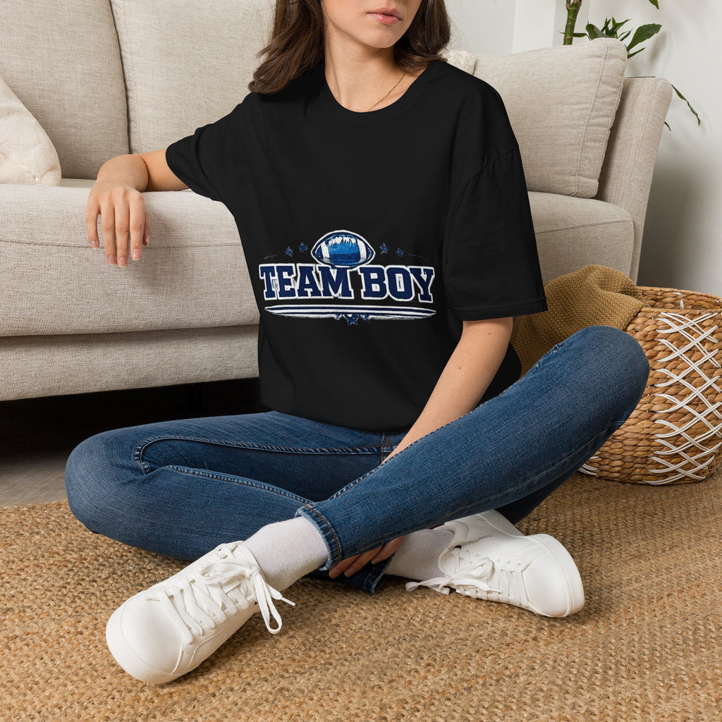 Team Boy Football design T Shirt | Baby Shower Gender Reveal