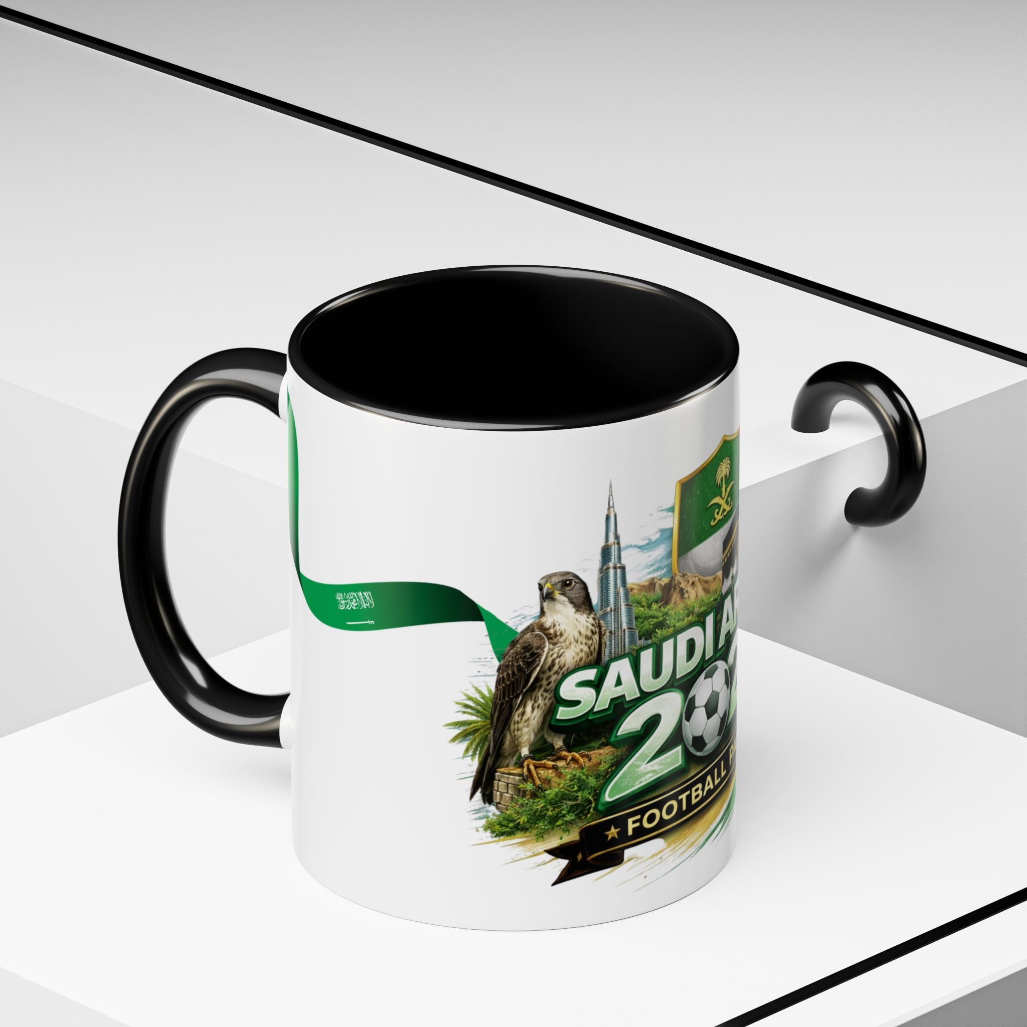 Saudi Arabia 2026 Football Passion Accent Coffee Mug – Cup Soccer Fan Gift