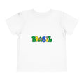 Brazil Toddler Tee — Colorful Map & Brasil Text Kids T‑Shirt (Soccer & Carnival Design)