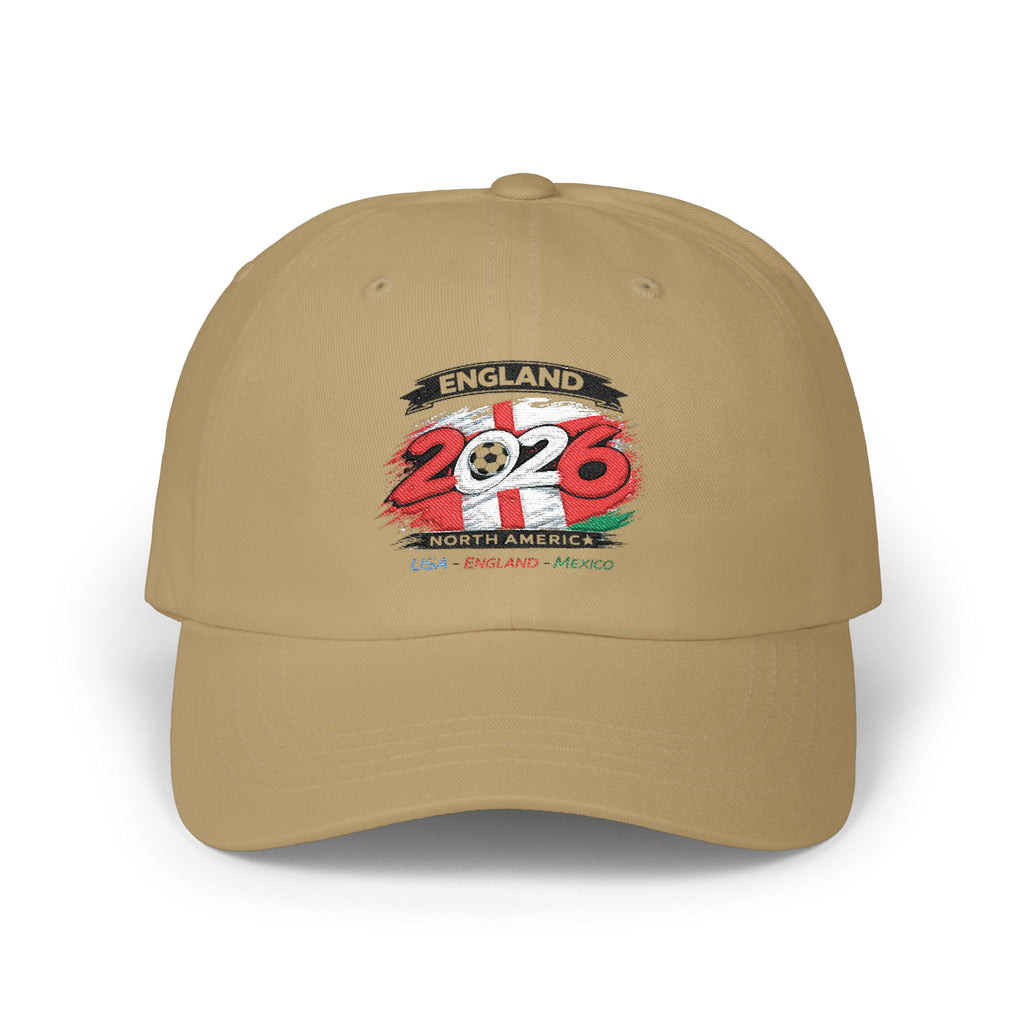 England 2026 Soccer Dad Cap — Retro Flag Embroidered Baseball Hat