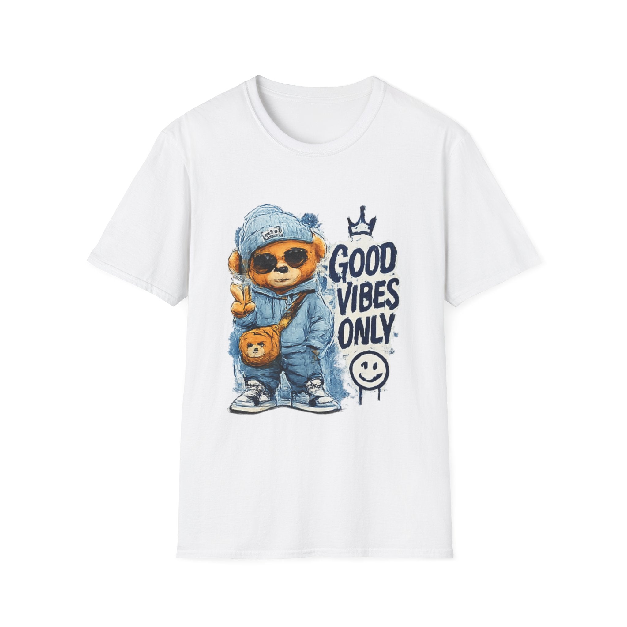 Good Vibes Only Bear T-Shirt — Cute Streetwear Graphic Tee
