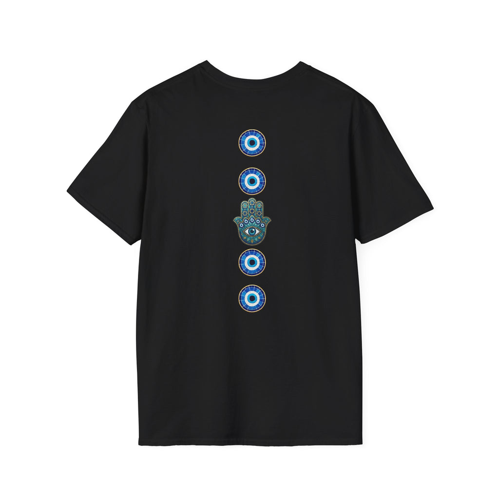 Hamsa Hand Tee with Evil Eye Print — Protective Symbol T-Shirt