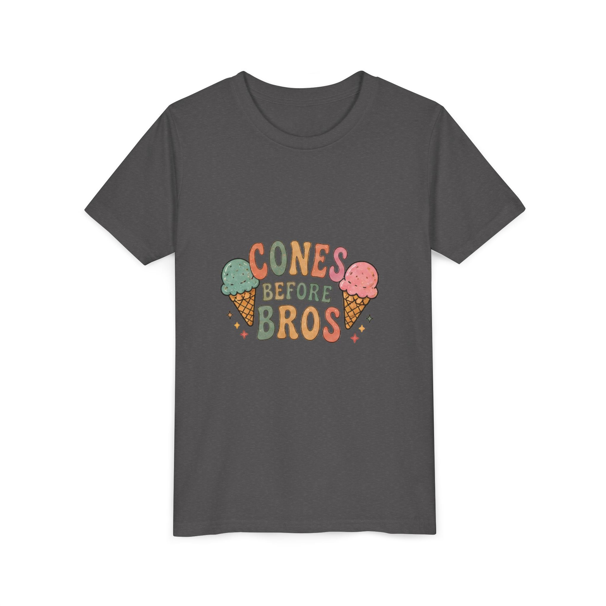 Cones Before Bros Youth Tee - Cute Ice Cream Kids T-Shirt