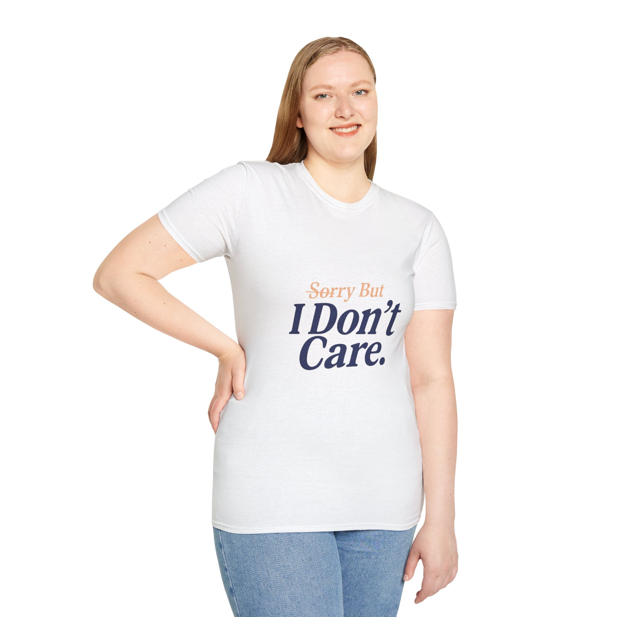 "Sorry But I Don't Care" Graphic T-Shirt - Casual Funny Statement Tee