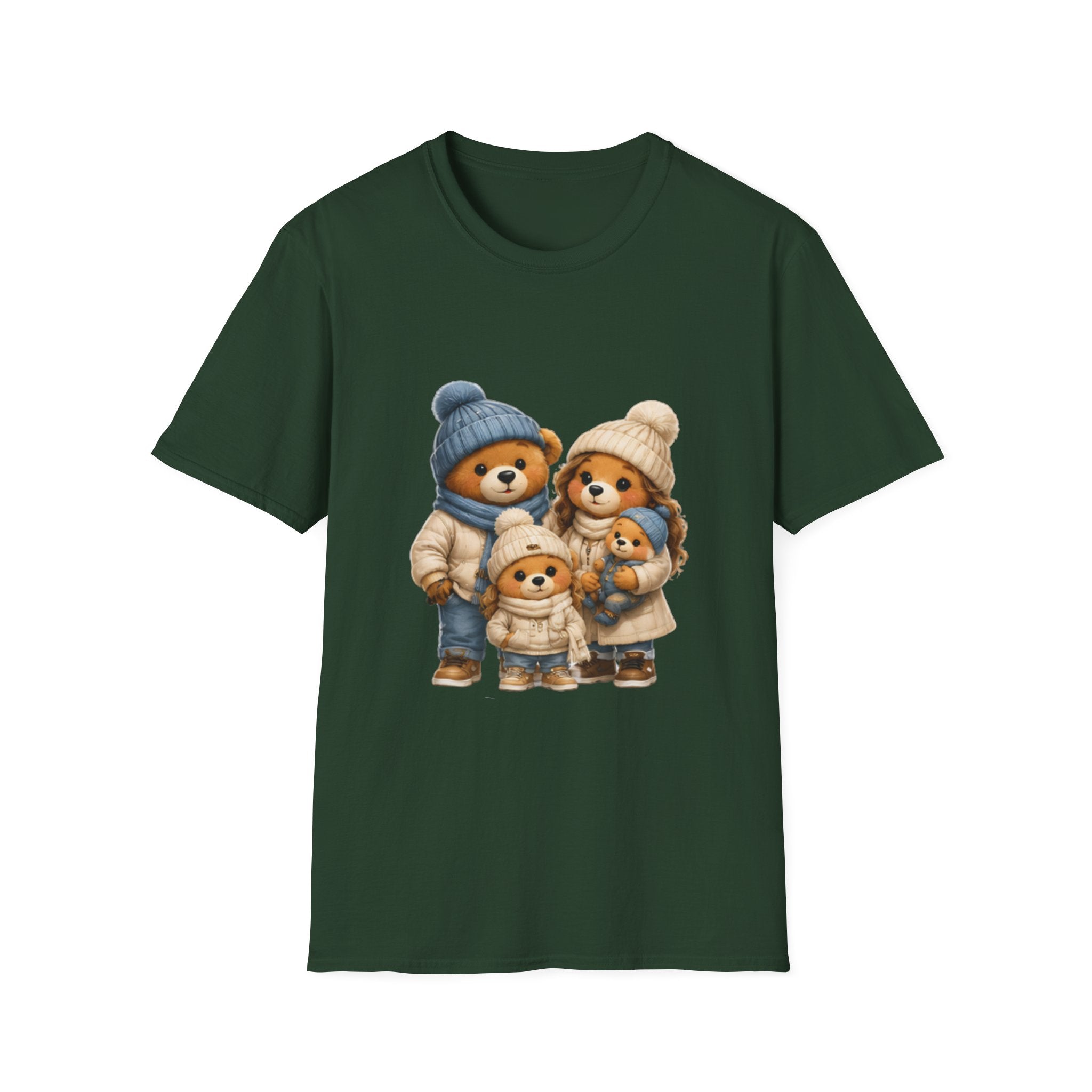 Bear Family Winter Tee — Cute Cozy Holiday Family unisex t Shirt