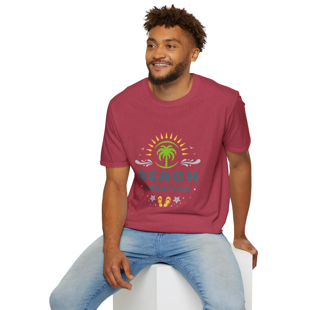 Beach Vacation T-Shirt — Palm Tree Sunset Graphic Tee