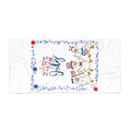 4th of July Beach Towel — Patriotic Ducks with Stars & Stripes
