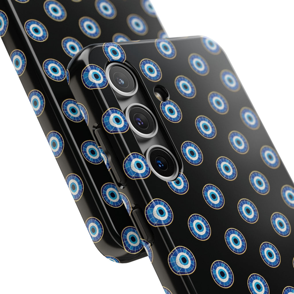 Evil Eye Pattern Tough Phone Case — Protective Blue Nazar Design