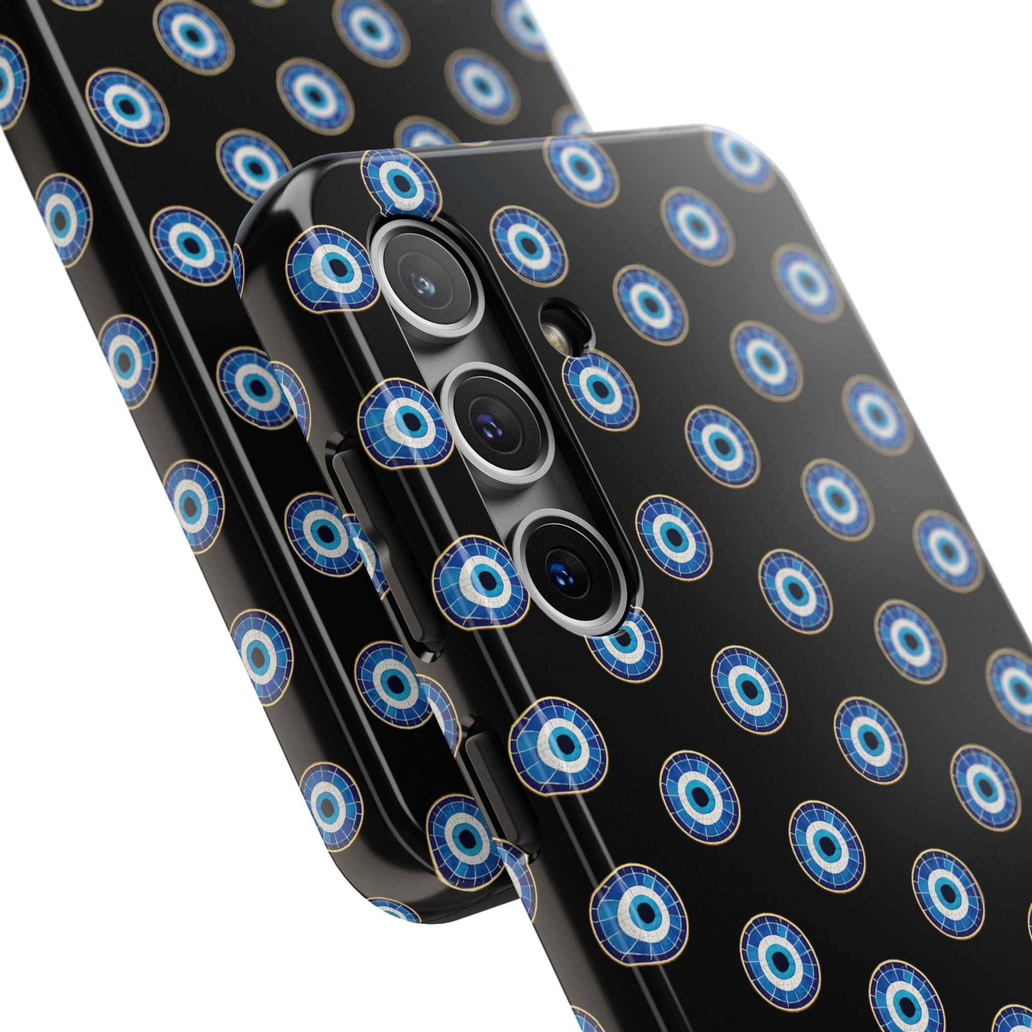 Evil Eye Pattern Tough Phone Case — Protective Blue Nazar Design