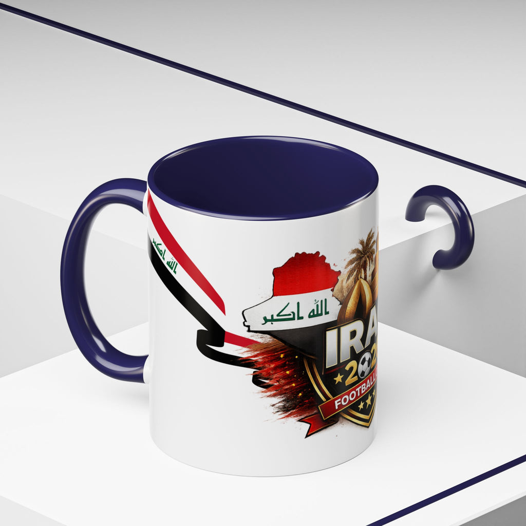 Iraq 2026 Football Cup Accent Coffee Mug – National Team Soccer Fan Gift