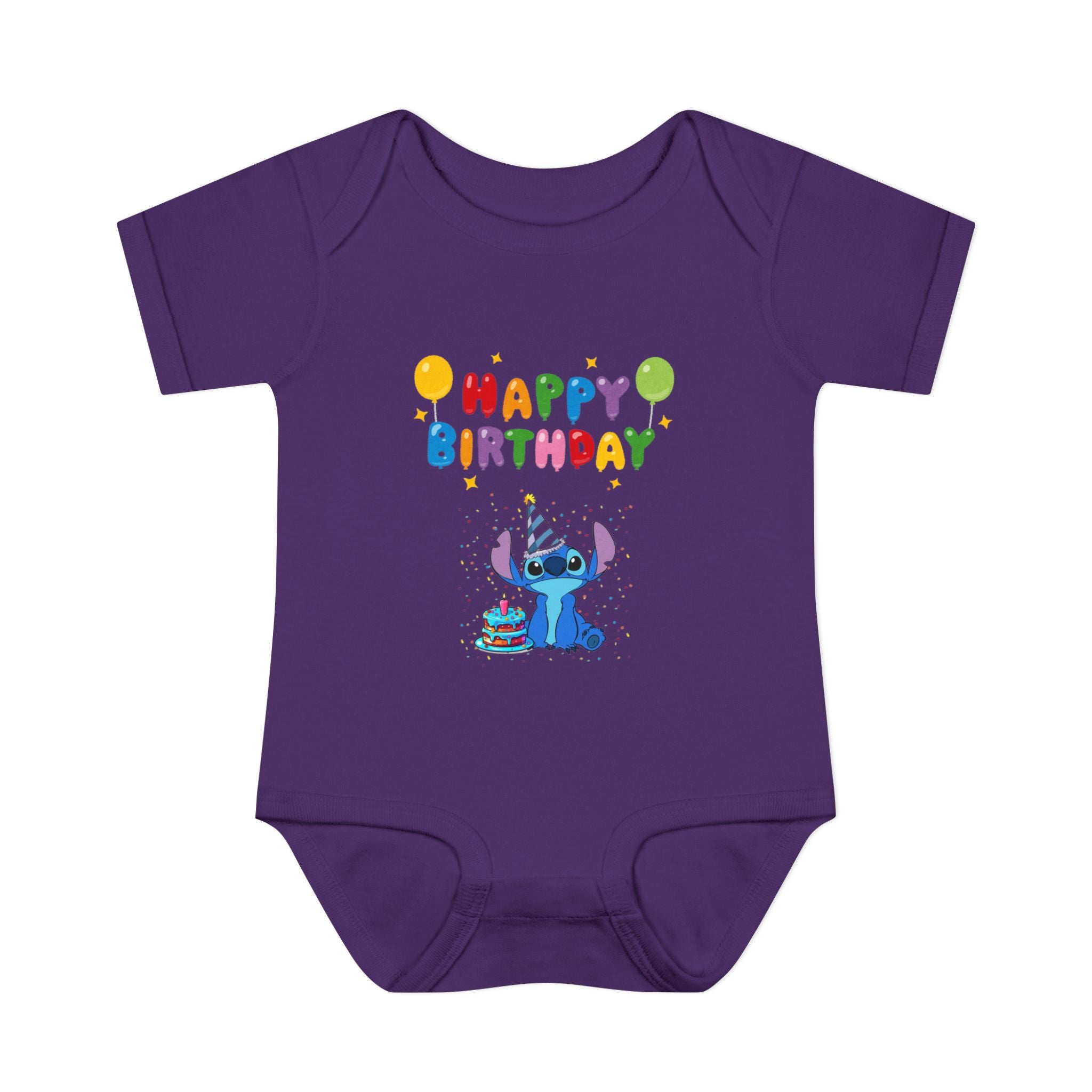 Stiche birthday Infant Baby Rib Bodysuit