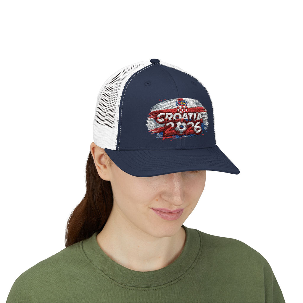 Croatia 2026 Sparkle Flag Trucker Cap