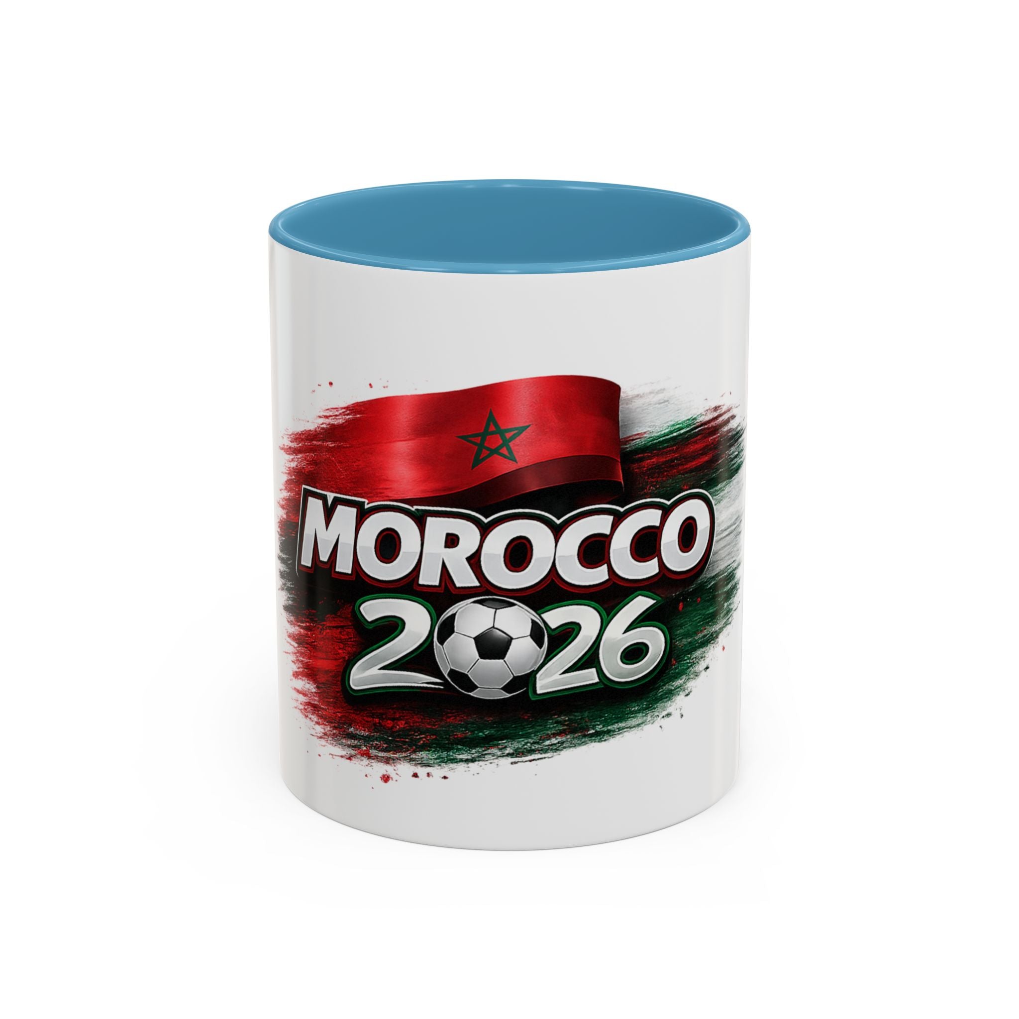 Morocco 2026 Soccer Accent Coffee Mug — Cup Fan Gift