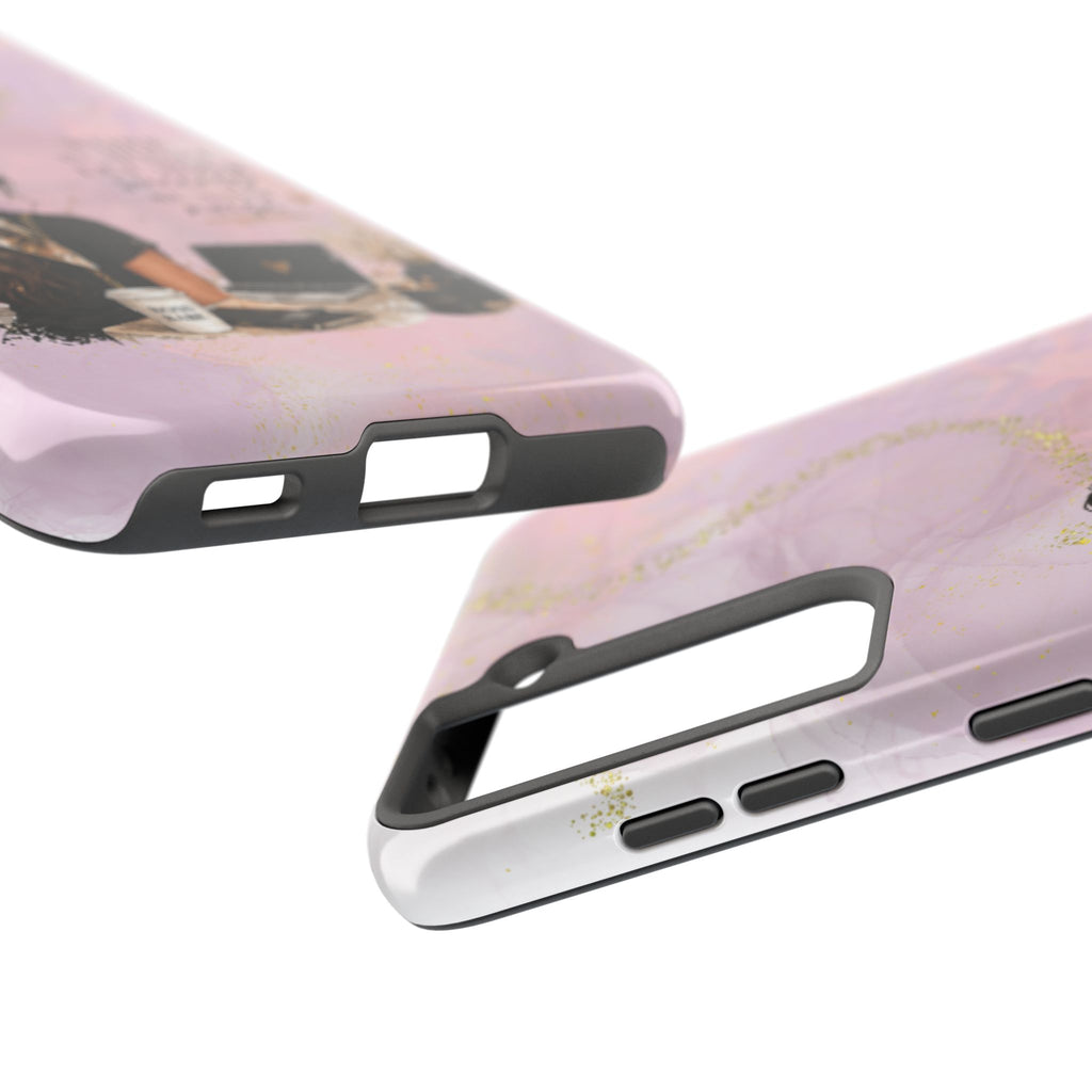 Inspirational Pink Work Desk Phone Case — "Work in Silence, Let Your Success Be Your Noise"