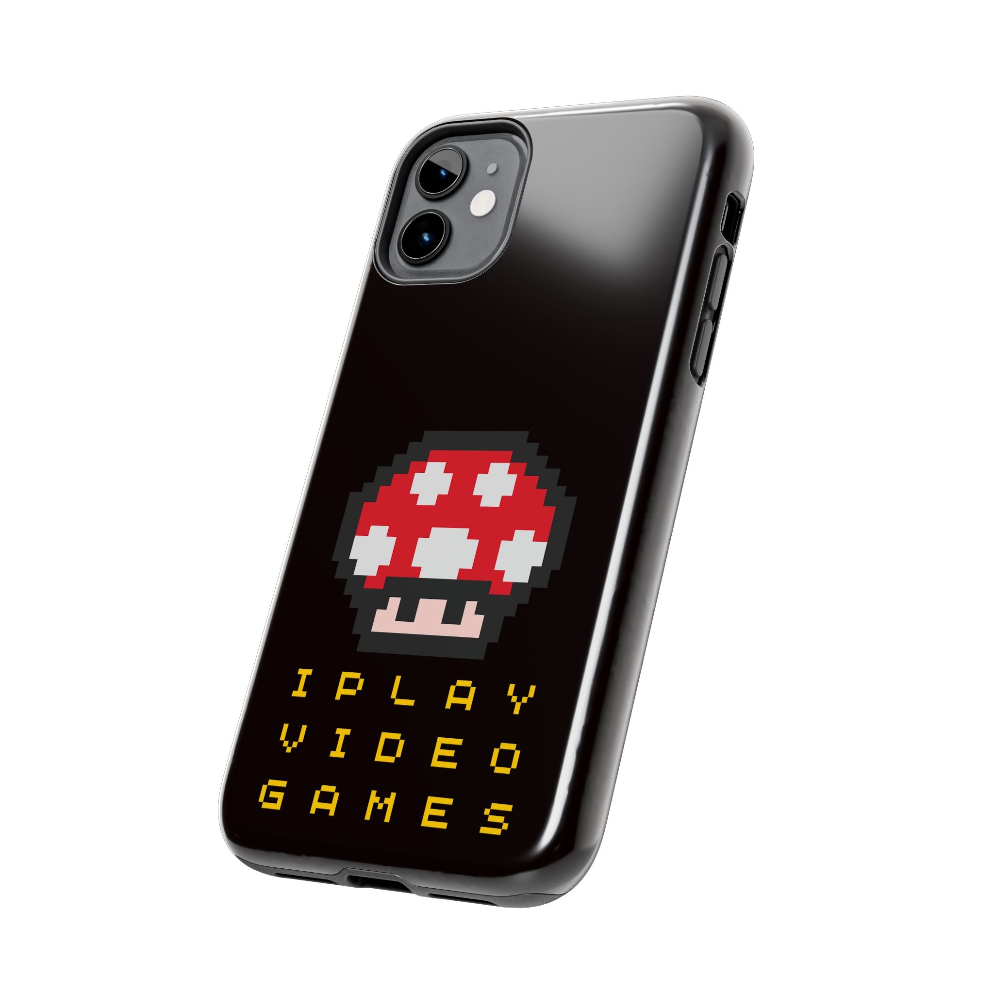 I Play Video Games Pixel Mushroom Phone Case — Tough Protective Gamer Case