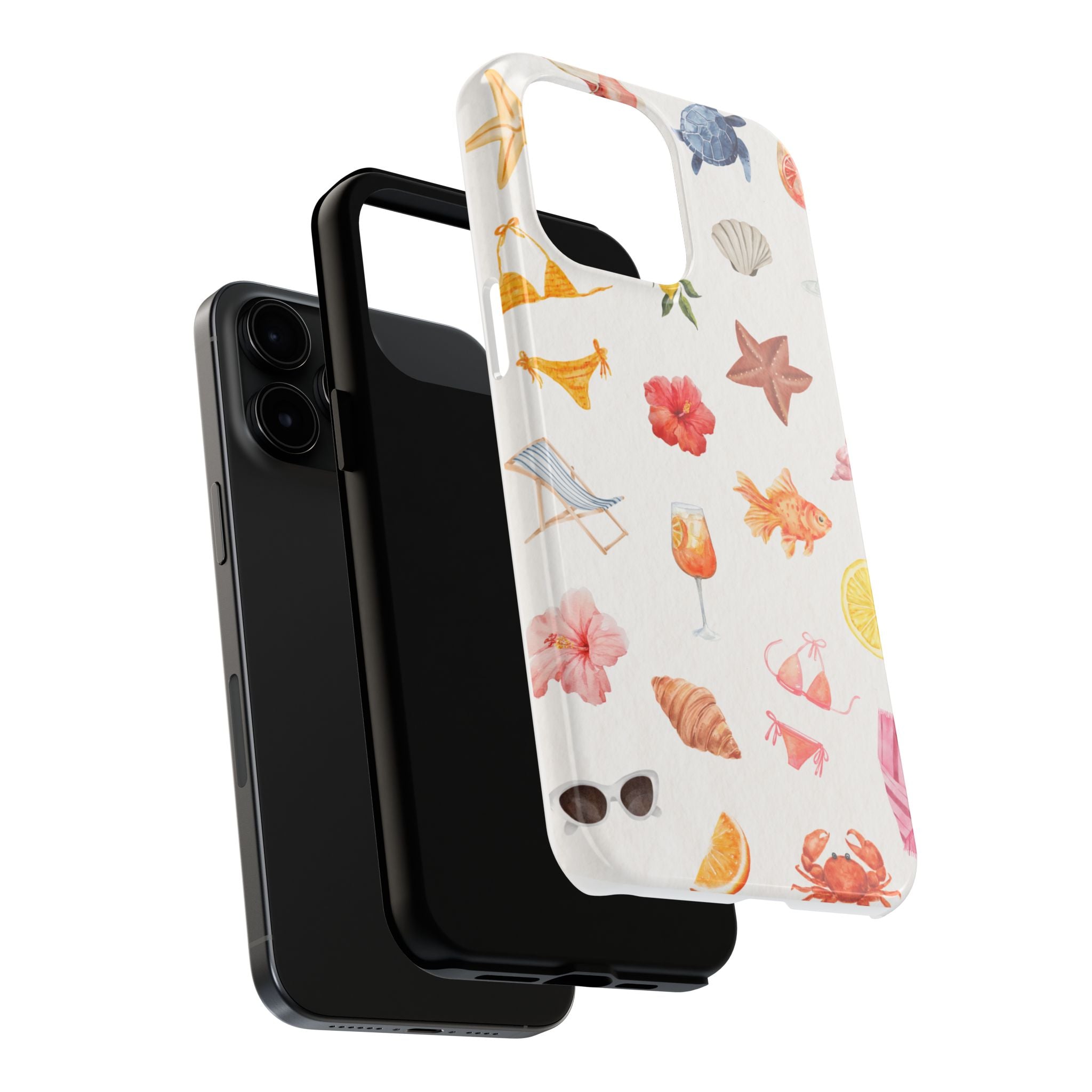 Summer Seashells Pattern Tough Phone Case — Beach Vacation Phone Cover