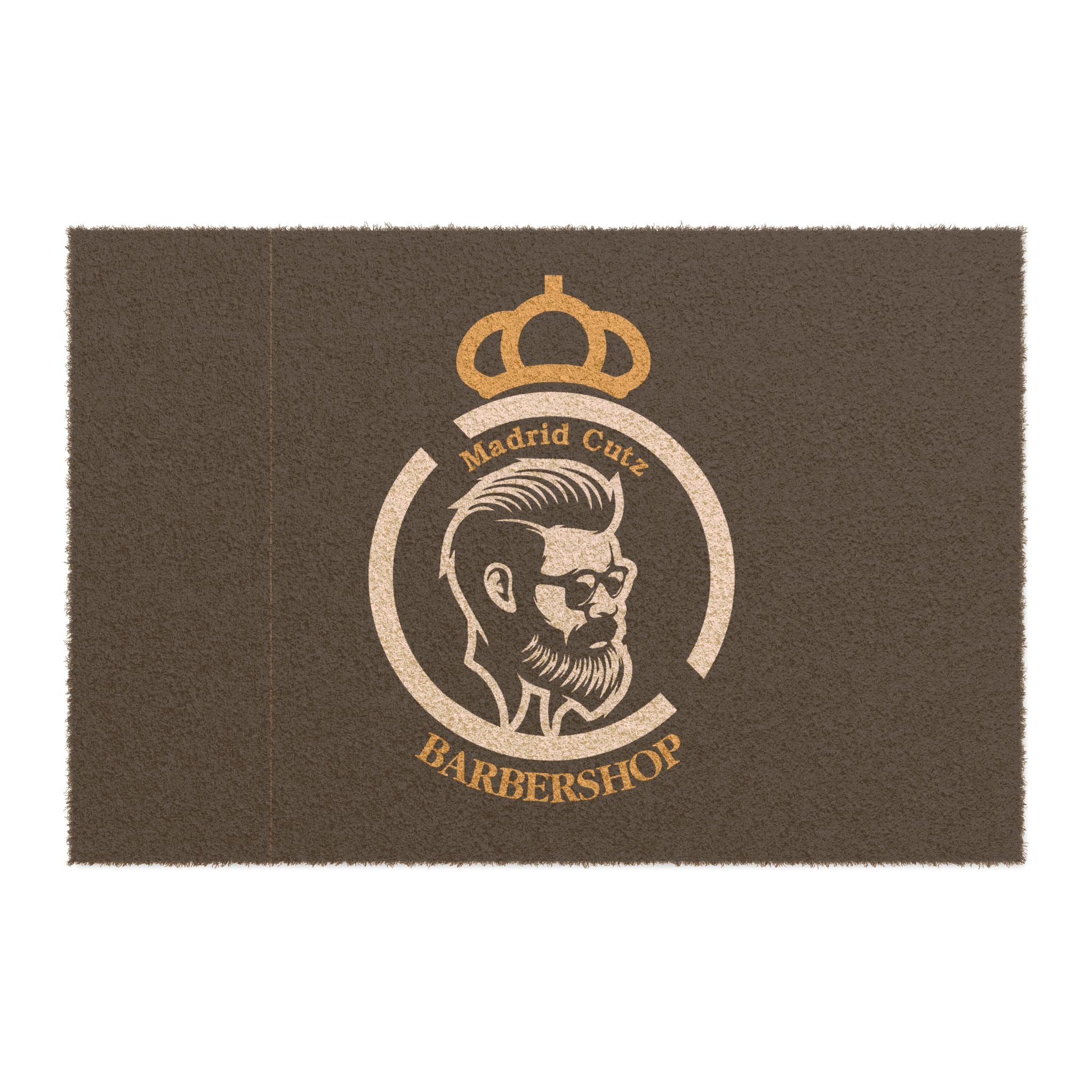 Barbershop Doormat - Vintage Barber Logo Welcome Mat (Madrid Crew)