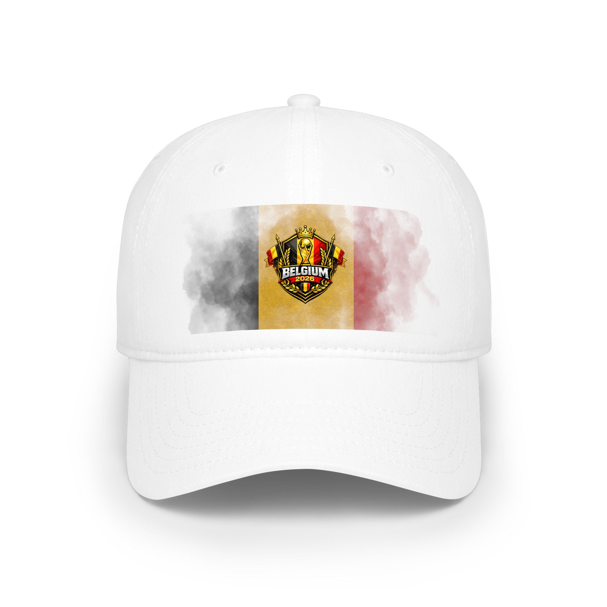 Belgium Flag Crest Baseball Cap — Vintage Tricolor Low-Profile Hat
