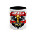 Austria 2026 Cup Coffee Mug – Austrian Flag & Trophy Accent Mug